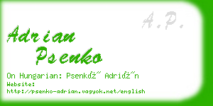 adrian psenko business card